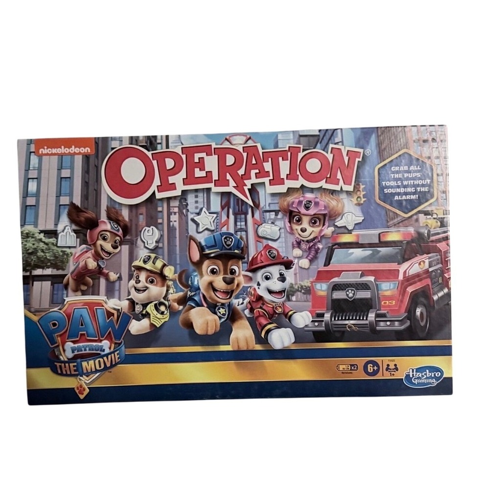 Hasbro Operation PAW Patrol The Movie Edition Board Game Kids Unisex Blue F3522